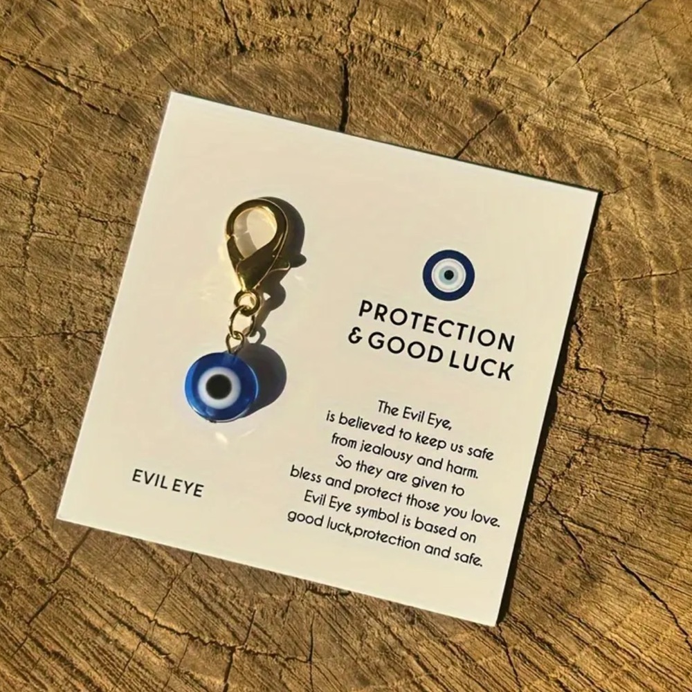 Blue Evil Eye Keychain Charm
